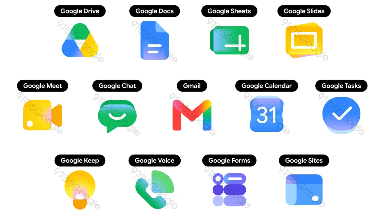 Logos of Google Applications Are Completely Changing with 13 New Designs